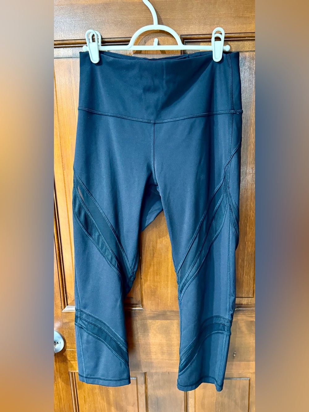 lululemon Nulu Mesh Panels High-Rise Crop 21" Black Leggings